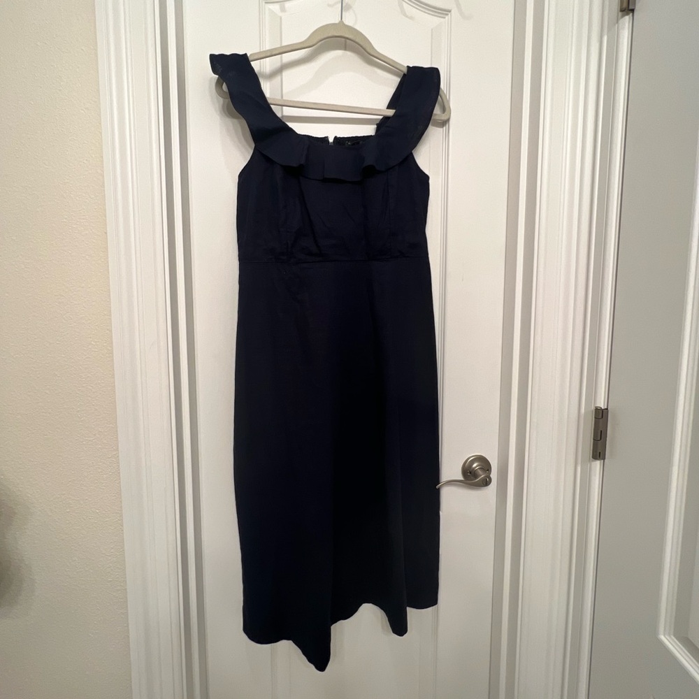 BRAND NEW!! Ann Taylor navy blue linen dress